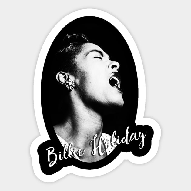 Billie Holiday Sticker by Cisne Negro